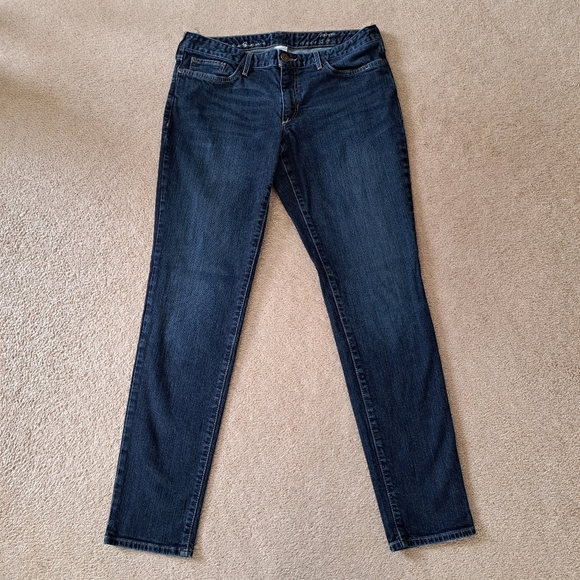 Eddie Bauer Jeans Womens 10 Blue Denim Slim Fit Mid Rise - Picture 1 of 13